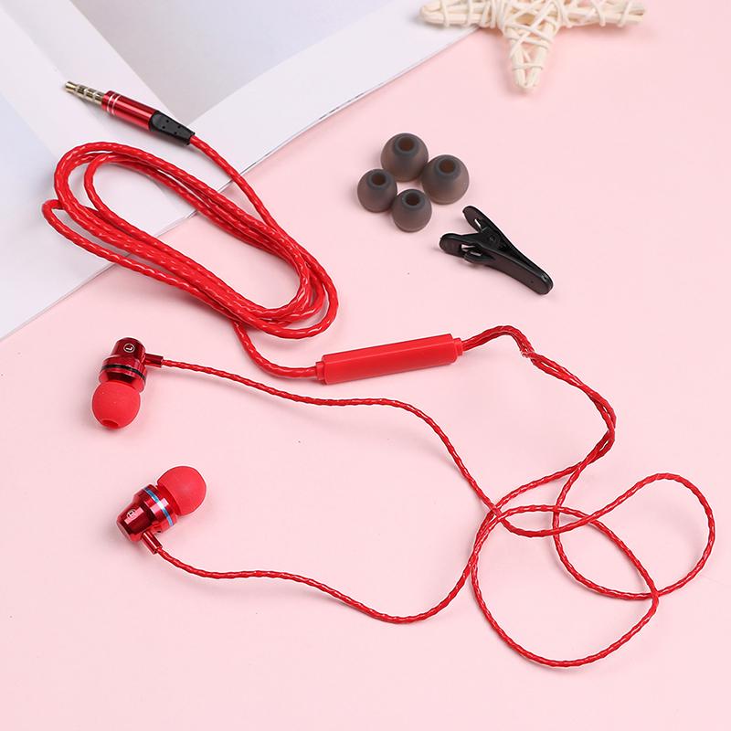 Проводные наушники-вкладыши с шумоподавлением, стереонаушники, звук с сильными басами, спортивная гарнитура