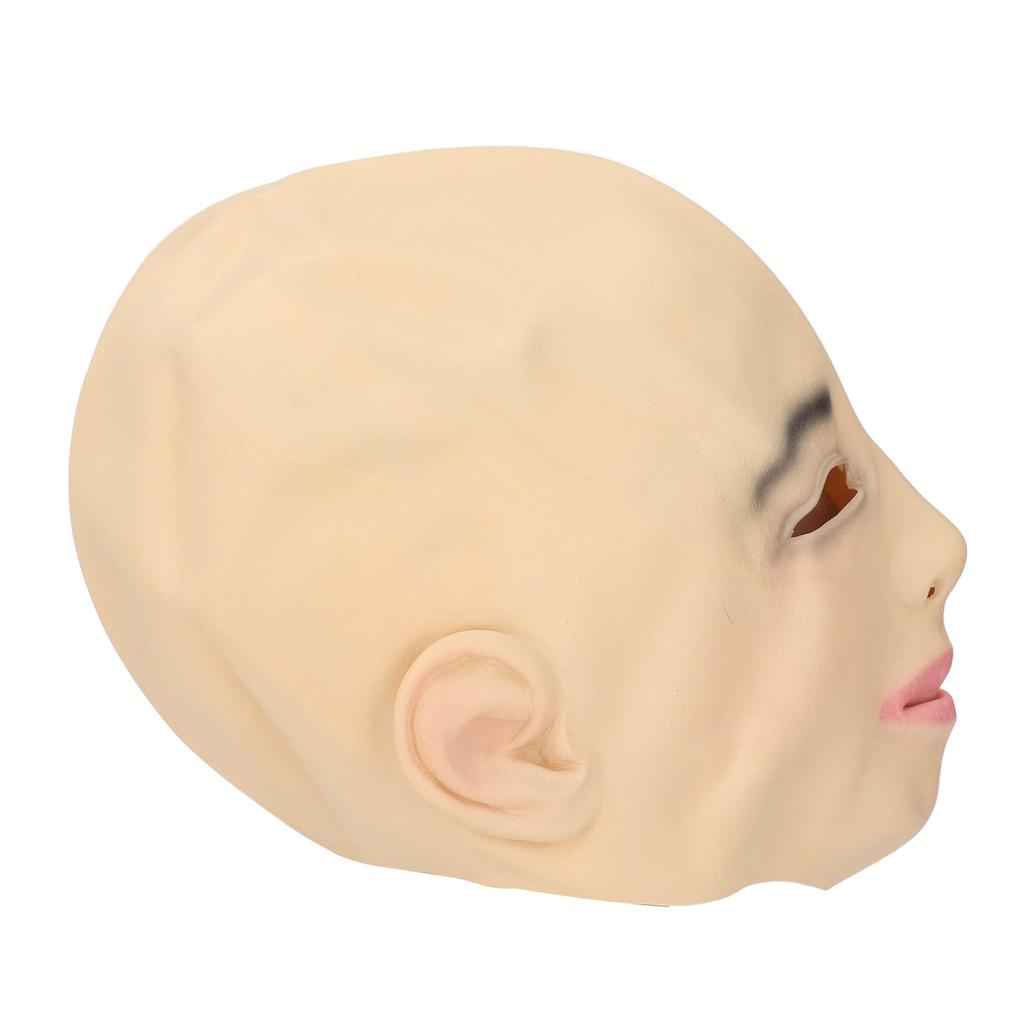 Реалистичная женская латексная маска на всю голову с отверстиями для рта и глаз, косметическая накладка, реалистичная латексная маска на голову, имитирующая человеческое лицо