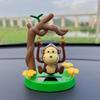 Солнечная качающаяся фигурка медведя Yousheng для украшения автомобиля, кивающая фигурка медведя на приборную панель с качелями, игрушка-качели с медведем и обезьяной для автомобиля и офиса
