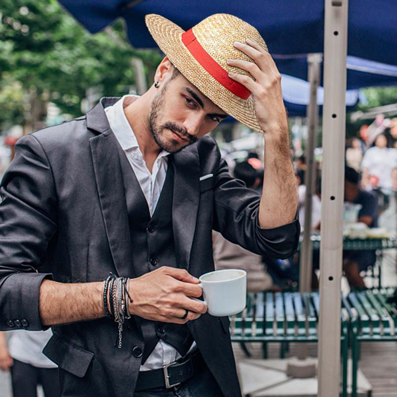 Аниме Соломенная Шляпа Косплей Реквизит Кепка Луффи Ролевая Игра Летние Соломенные Шляпы Аксессуары для Сценического Выступления Взрослая Унисекс Солнцезащитная Шляпа