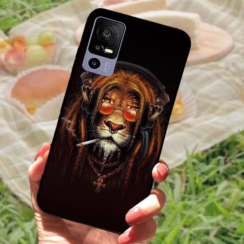 Soft TPU Phone Case For TCL 40R 5G Shockproof Black Protection Bumper For TCL 40 R 5G Beautiful Fashion Phone Back Fundas Coques