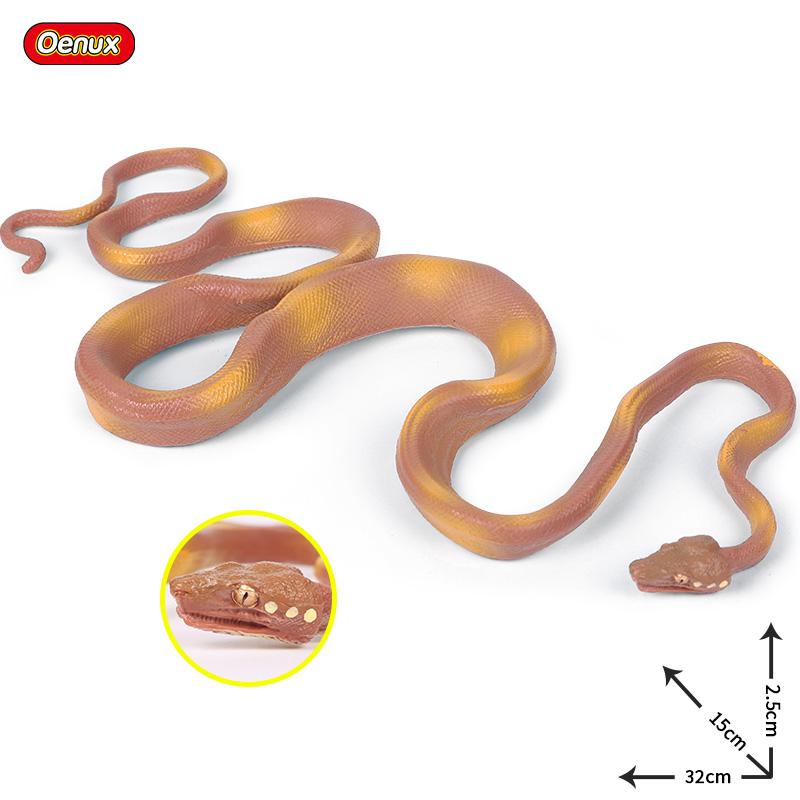Oenux Симуляция Лес Дикие Змеи Животные Модель Дикая Кобра Гремучая Змея Питон Фигурки Экшн Сувенир для Вечеринки Декор Детская Игрушка Подарок