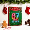 Yousheng Christmas Advent Calendar with 67 Acrylic Xmas Tree Hanging Ornament 24 Days Christmas Countdown Calendar Box Holiday Party Gift
