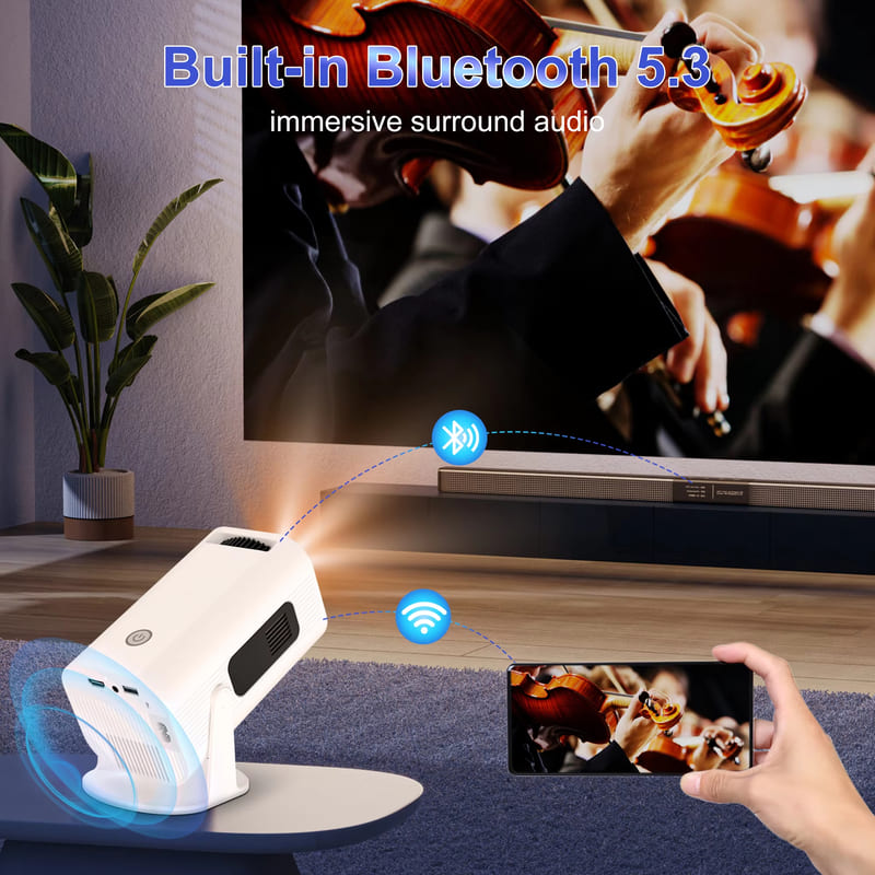 Новый мини-проектор P330, обновленный Android 11 280 ANSI 4K 8K Native 1080P Wifi6 BT5.0, домашний кинотеатр, портативный мини-проектор для улицы