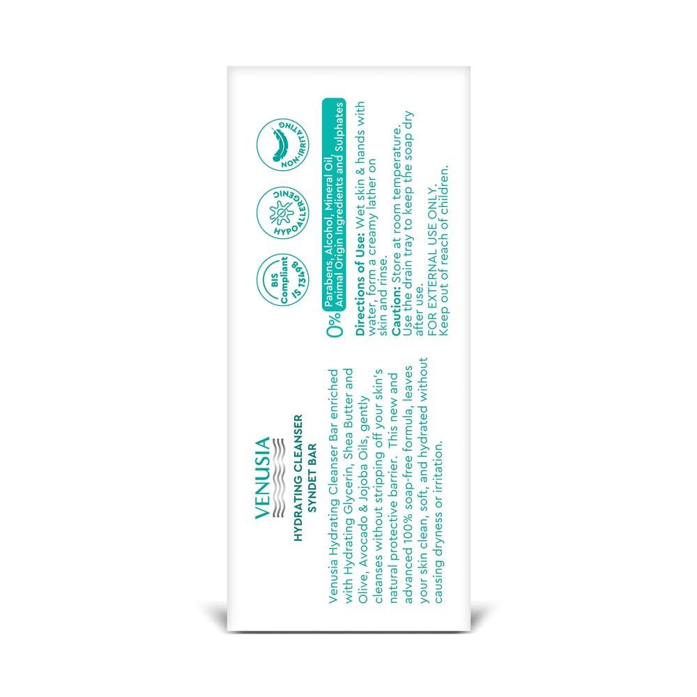 Dr. Reddy's Venusia Hydrating Cleanser Bar 75g | Soap-Free Gentle Cleansing with Shea, Olive & Avocado Oils