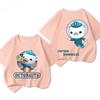 Potdemiel  New Summer Style Pure Cotton Childrens TShirts Octonauts Print Unisex Size Comfortable and Breathable
