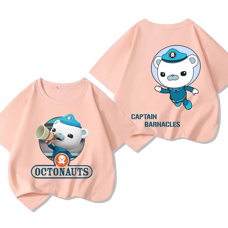 Potdemiel New Summer Style Pure Cotton Childrens TShirts Octonauts Print Unisex Size Comfortable and Breathable