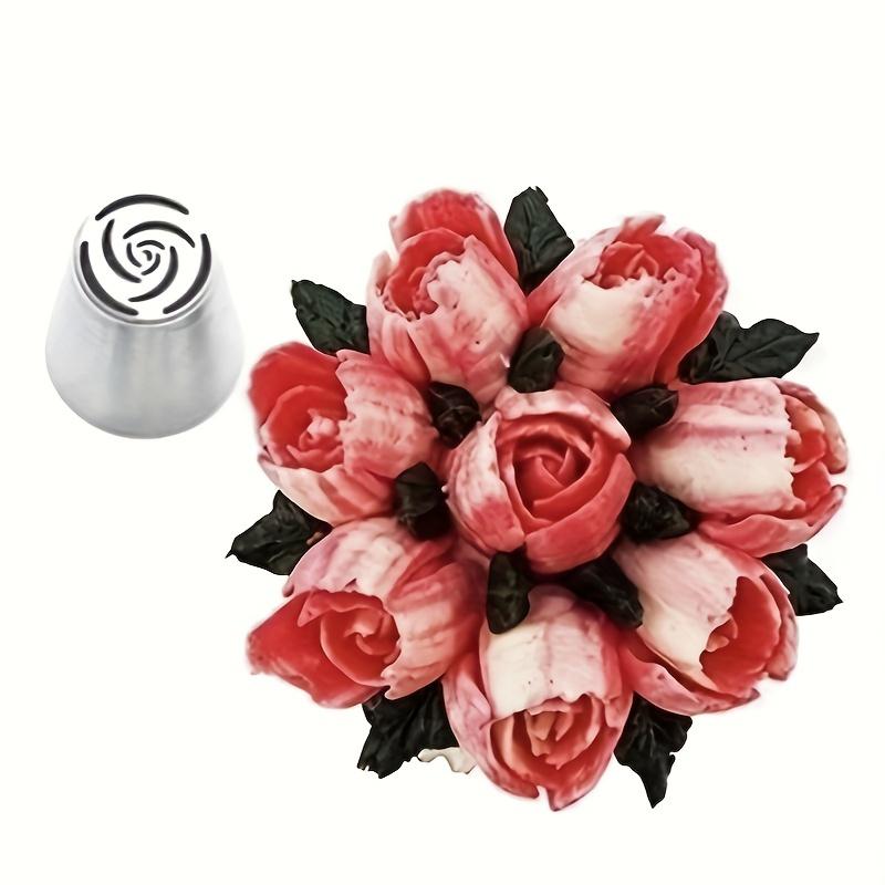 3 шт. в упаковке, насадка для украшения торта, кекса, насадка для глазури из нержавеющей стали, насадка для украшения безе с розами и масляным кремом