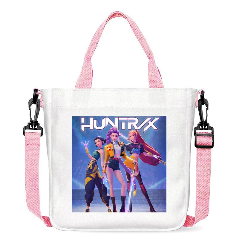Сумка холщовая с принтом KPOP Demon Hunter Group, модная наплечная сумка, портативная рабочая сумка-мессенджер для поездок, CLE