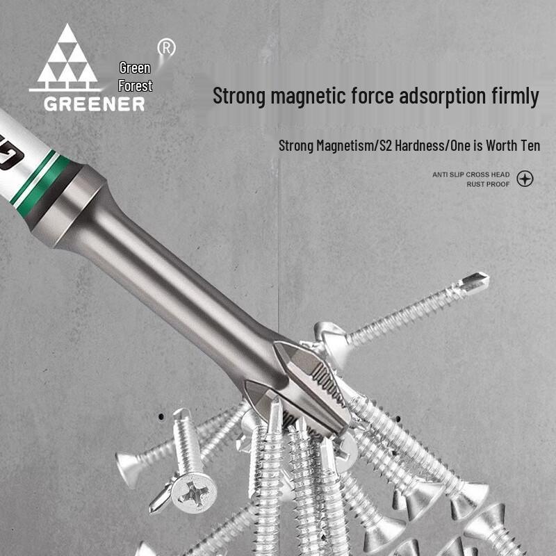 GREENER Magnetic Cross-Head Screwdriver Bit Set