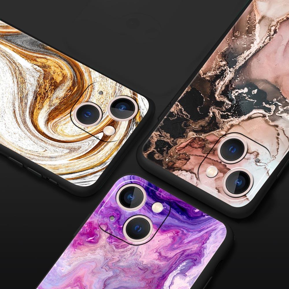 Винтажный мраморный чехол для телефона для iPhone 17 16 15 14 13 12 Pro Max 11 Pro Max 17 AIR Plus Ударопрочный мягкий ТПУ корпус Fundas Сумка