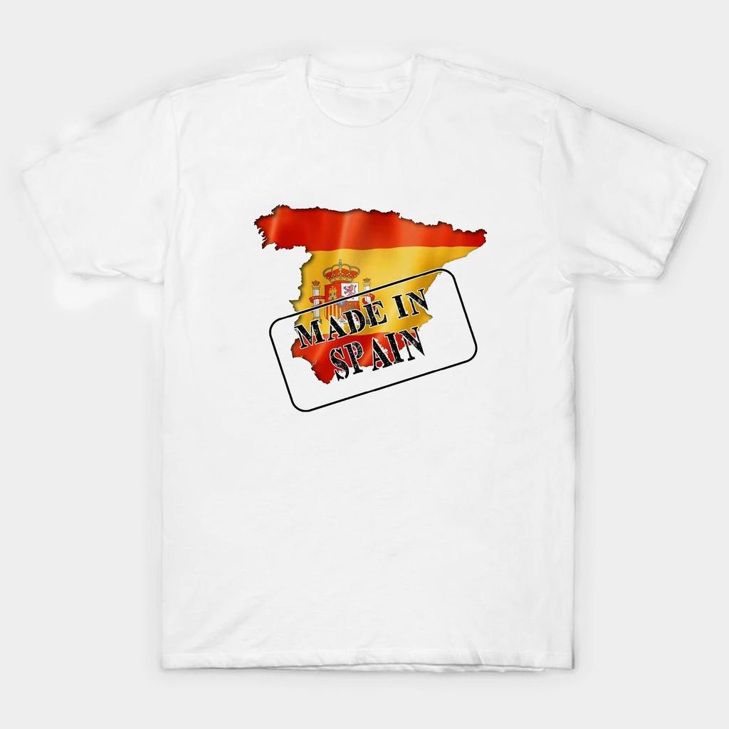 Spanish Flag and Map Nation Pride Made In Spain T Shirt New 100 Cotton Short Sleeve ONeck Casual Tshirt Loose Top Size S3XL