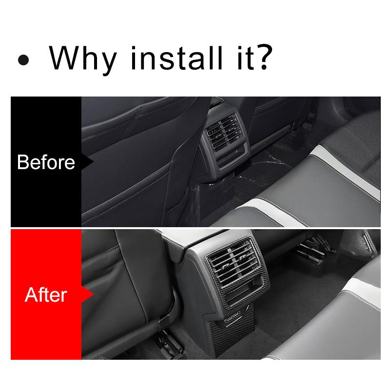 Для Volkswagen VW Golf 8 MK8 2022 Автомобильная задняя консоль, центральный кондиционер, вентиляционное отверстие, рамка, накладка