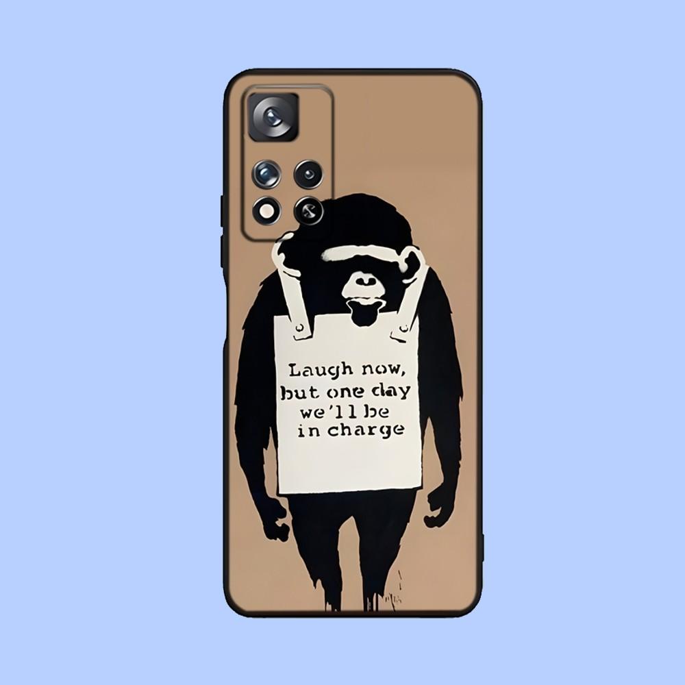 Street Art Banksy Graffiti Phone Case For Samsung Galaxy A13,A21s,A22,A31,A32,A52,A53,A71,A80,A91 Soft Black Cover