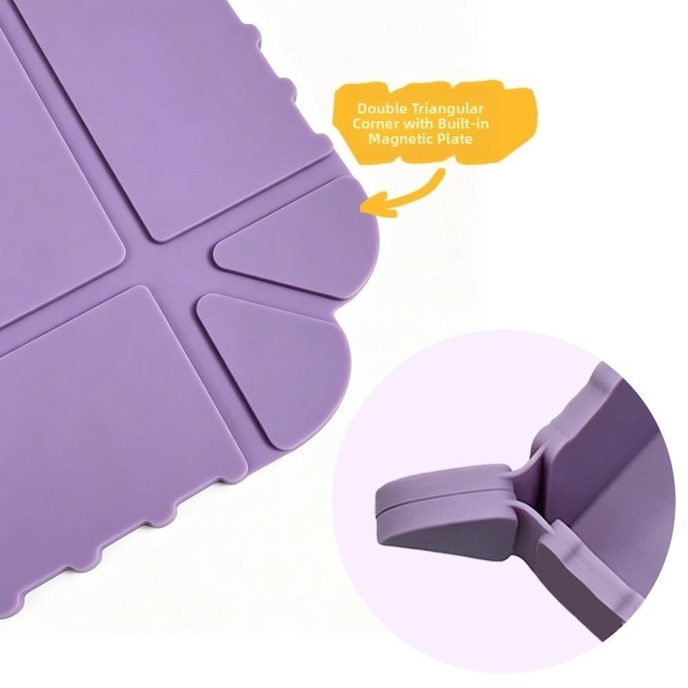 Silicone Magnetic Storage Box Non-slip Foldable Camping Plates Collapsible Snack Tray Hiking