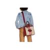 Coach Field 0 Vertical Jacquard Fabric With Leather Tote Bag Women tote Khaki Red 5868-B4RXM
