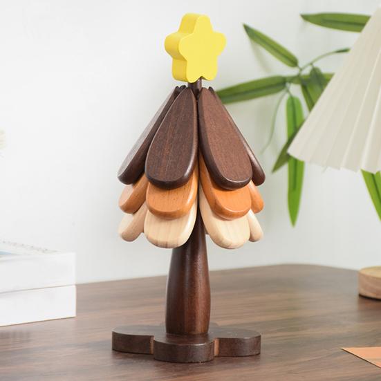 Набор подставок под горячее «Рождественская елка» Деревянные подставки для горячих блюд Термостойкие деревянные подставки Украшение кухонного стола Елка