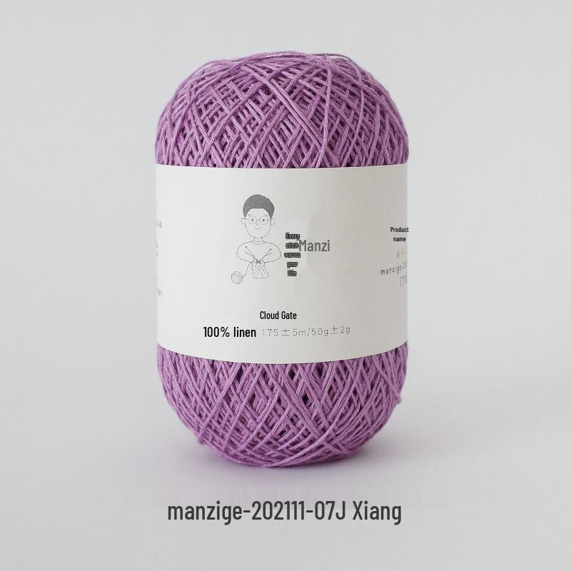 Yunfei 100% лен Нет. 5 тонких ниток для ручного вязания крючком и рукоделия