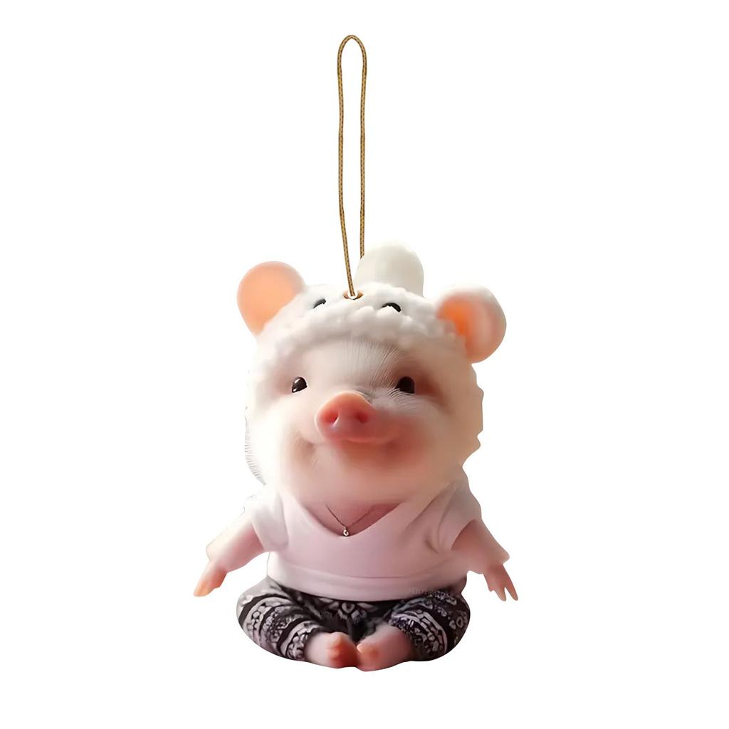 Интересная акриловая бирка с поросенком, бирка для ключей от машины, модная забавная свинья, декоративная подвеска, украшение, 1 шт., лучший подарок для друзей