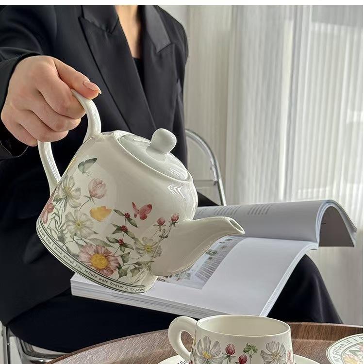 Керамический Чайник Для Заваривания Чая Бытовой Высокотемпературный Здоровый Чайник Одиночный Чайник Для Заваривания Чая Китайский Чайник Старомодный Прохладный Чайник Фарфор