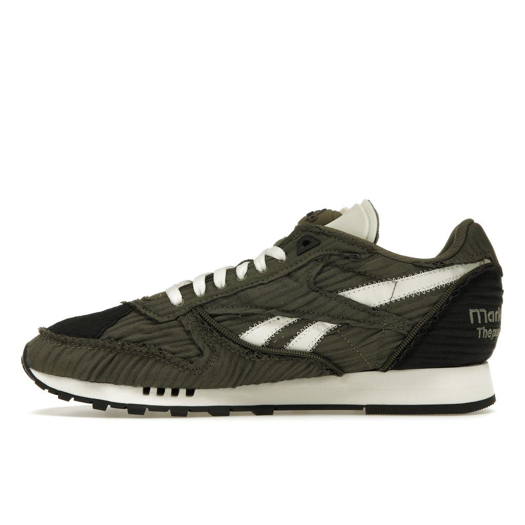 Market x Reebok Classic Leather Pump Армейский зеленый Унисекс Кроссовки Основной черный Мел 100069830