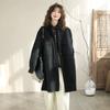 Johnature Повседневное свободное длинное рукава однобортное пальто женское осеннее однотонное пальто с отложным воротником