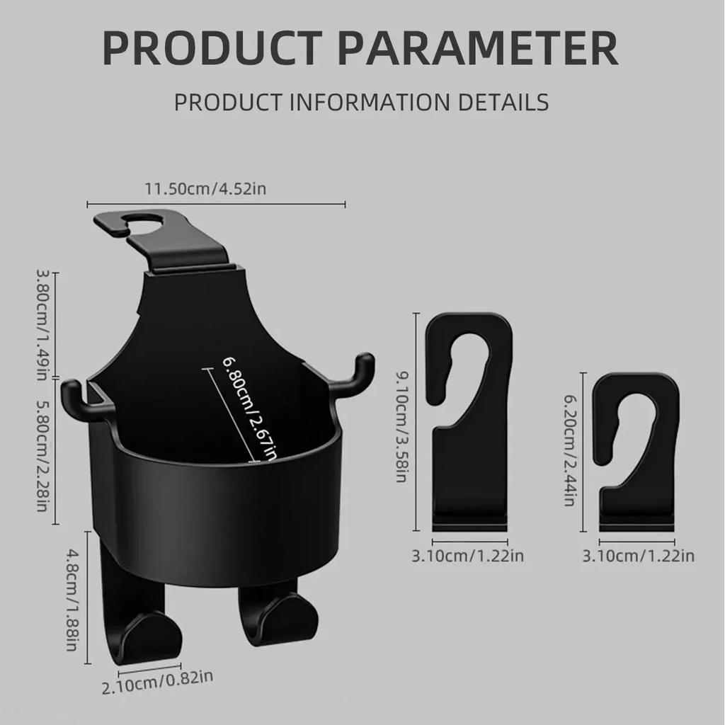 2/4 шт., крючок для заднего сиденья автомобиля, вешалка, органайзер для хранения, универсальный с подстаканником для сумочки, универсальные автомобильные аксессуары