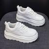 Women's Stylish Thick-Soled High-Top White Sneakers - 2025 Autumn/Winter Collection