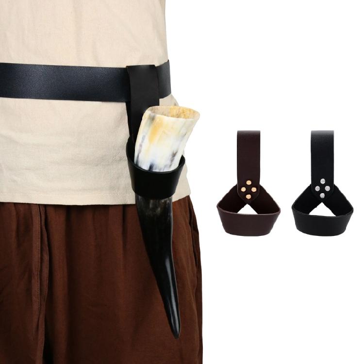 Натуральный питьевой рог викингов с кожаными чехлами Ренессанс Средневековье Кружка-питьевой рог викингов Бокалы для пива и вина