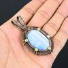 Owyhee Opal  Gemstone Pure Copper Wire Wrapped Handmade Pendant Jewelry