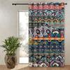 1шт высокоплотная матовая двухсторонняя полиэстеровая штора, левосторонняя и правосторонняя циркуляция, перфорированная, многоцветная в этническом стиле циркуляция