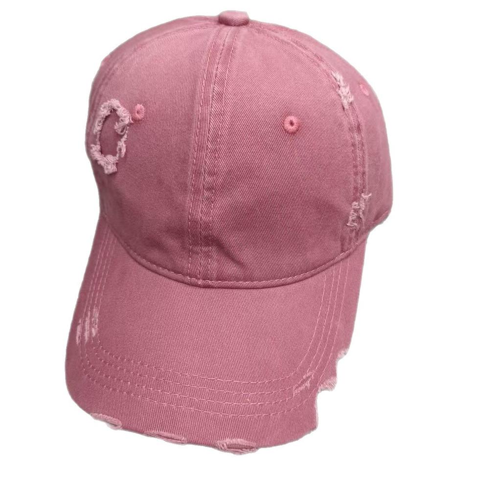 Old ripped baseball cap children soft top four seasons cap men's versatile personality hip hop old sun hat tide