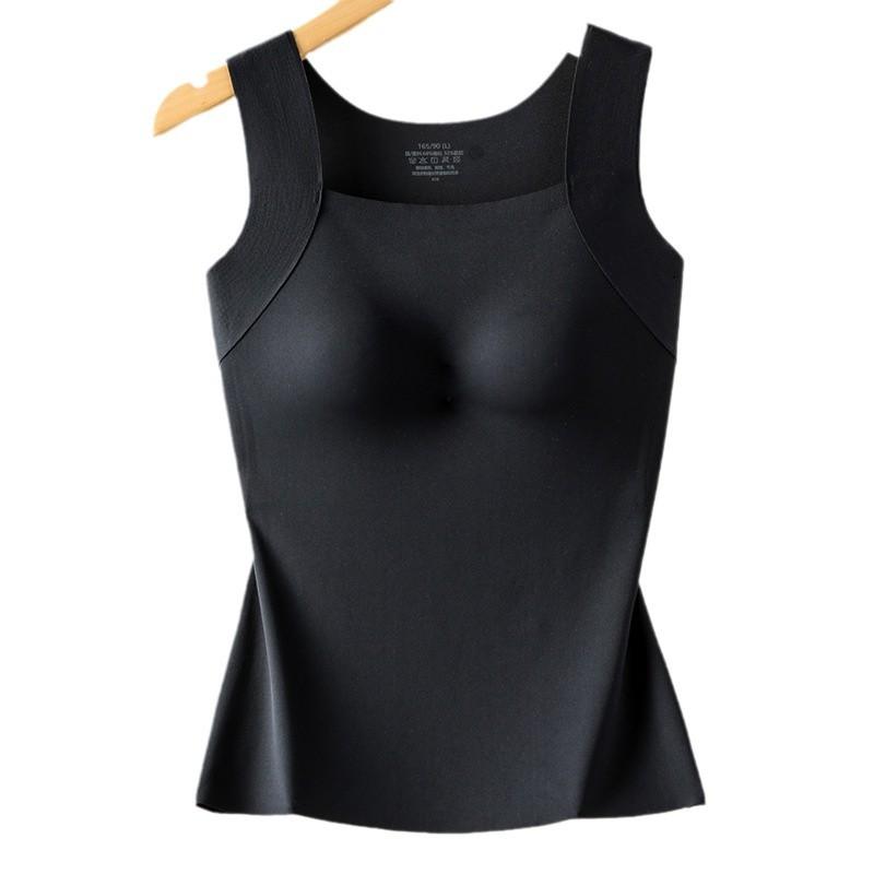 Осенне-зимний теплый жилет жилет с интегрированной фиксированной чашкой, облегающий внутренний крой с немаркой основой, широкие плечи, без рукавов, согревающая теплая одежда