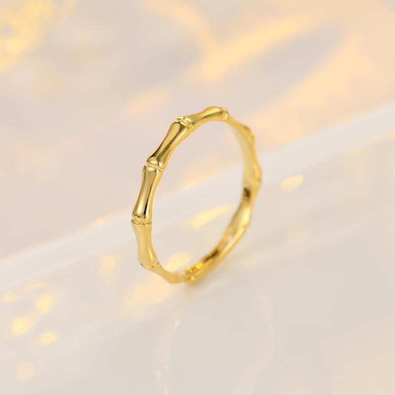 Кольца для пар Banyan Tree S925 Silver Small Bamboo - корейский сладкий стиль для мужчин и женщин