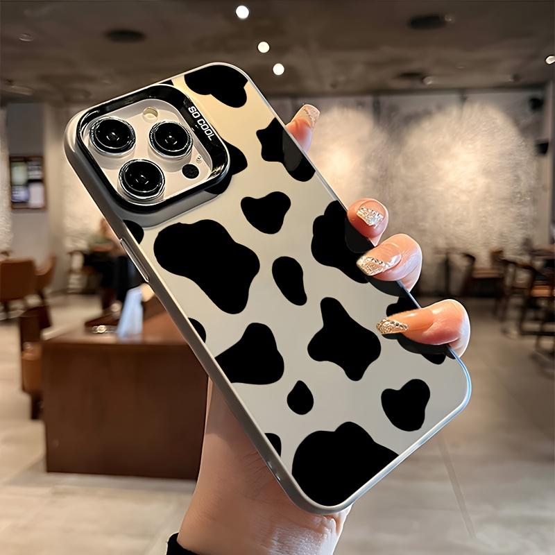 Один чехол для телефона с узором «коровья шкура» подходит для iPhone 17 16 15 14 13 12 11 Pro/ Max/Plus, противоударный и защищающий от падений