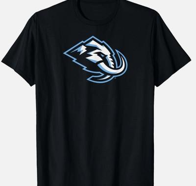 Юта Мамонт Икон Черная Футболка НХЛ Официально Лицензированная