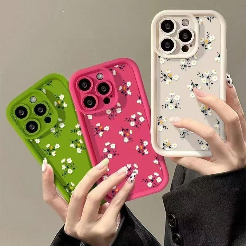 Маленький свежий цветок для чехла мобильного телефона iPhone16ProMax 14 Apple 13 матовый 12 милый 11 премиальное ощущение