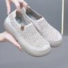 Cloth Shoes Women's Single Shoes Fly Woven Breathable Comfortable Shoes Soft Bottom Non-slip Walking Shoes