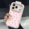 Чехол для телефона из ТПУ с текстурой кожи для iPhone 17 17e 16e 16 15 Pro Max 14 13 Pro Max 11, мягкая силиконовая задняя крышка с принтом бантика
