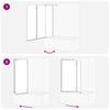 Shower Screen Geometric Black 120 x 67 x 129 cm