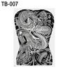 Large Black Men Women Waterproof Body Art Full Back Temporary Tattoo Stickers