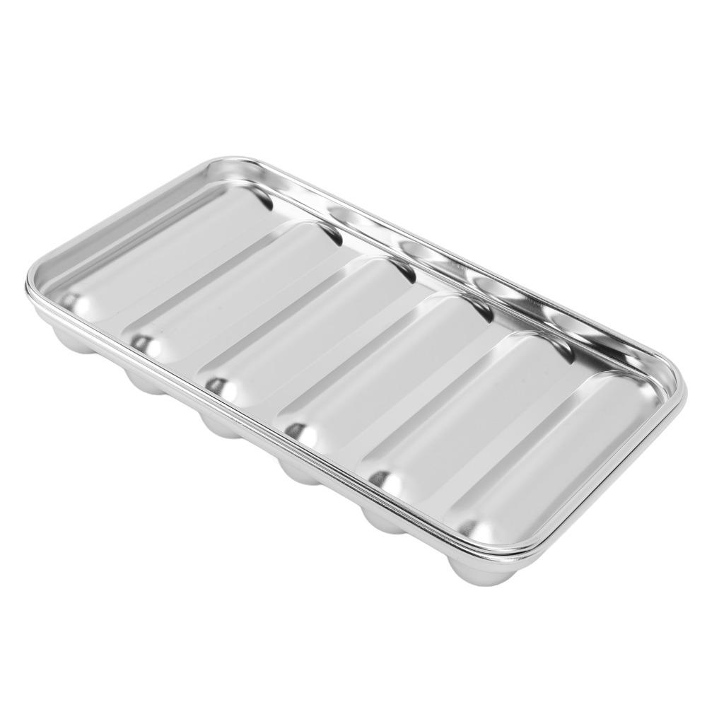 Silver Sausage Mold 304 Stainless Steel Sausage Baking Mold Durable Hot Dog Mold Multi-Purpose