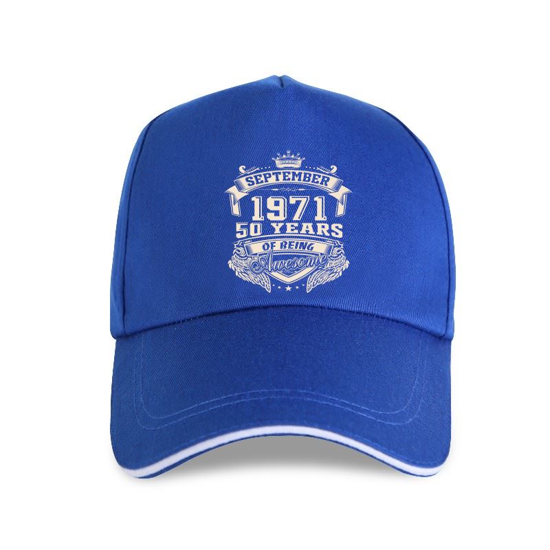 Новая кепка, родившаяся в сентябре 1971 года, хлопковая бейсболка большого размера «50 лет успеха» на заказ