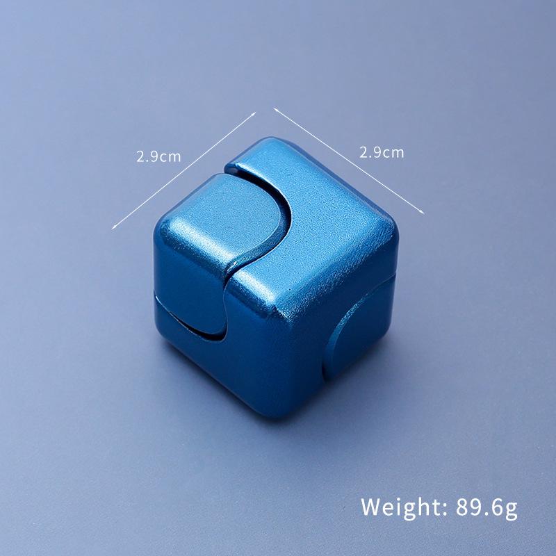 Ослепительный металлический магический куб, вращающийся спиннер для пальцев