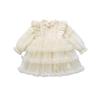 Girls Princess Dress Long Sleeve Solid Color Party Kids 100-140cm
