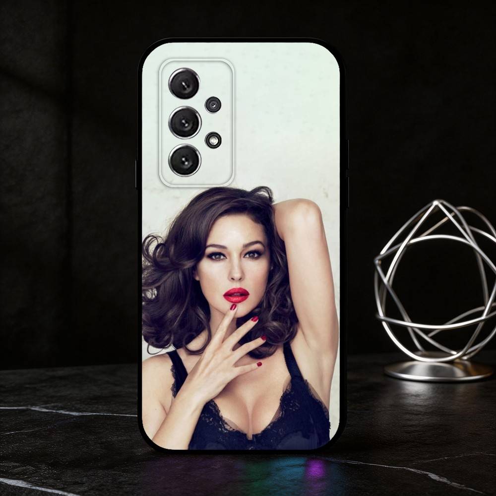 Чехол для телефона M-Monica Bellucci для Samsung S25,24,21,22,23,30,Ultra,20,Plus,Fe,Lite,Note Мягкий черный чехол