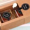 100PCS Adhesive Long Style Handmade Cake Packaging Sealing Label Kraft Sticker
