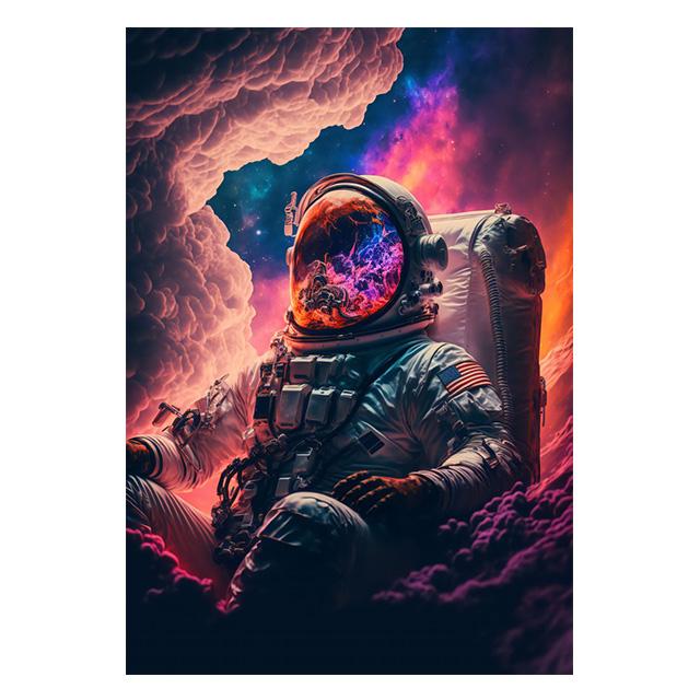 Abstract Space Astronaut Colorful Prints Poster Canvas Painting Modern Wall Art Pictures For Living Room Bedroom Home Decoration