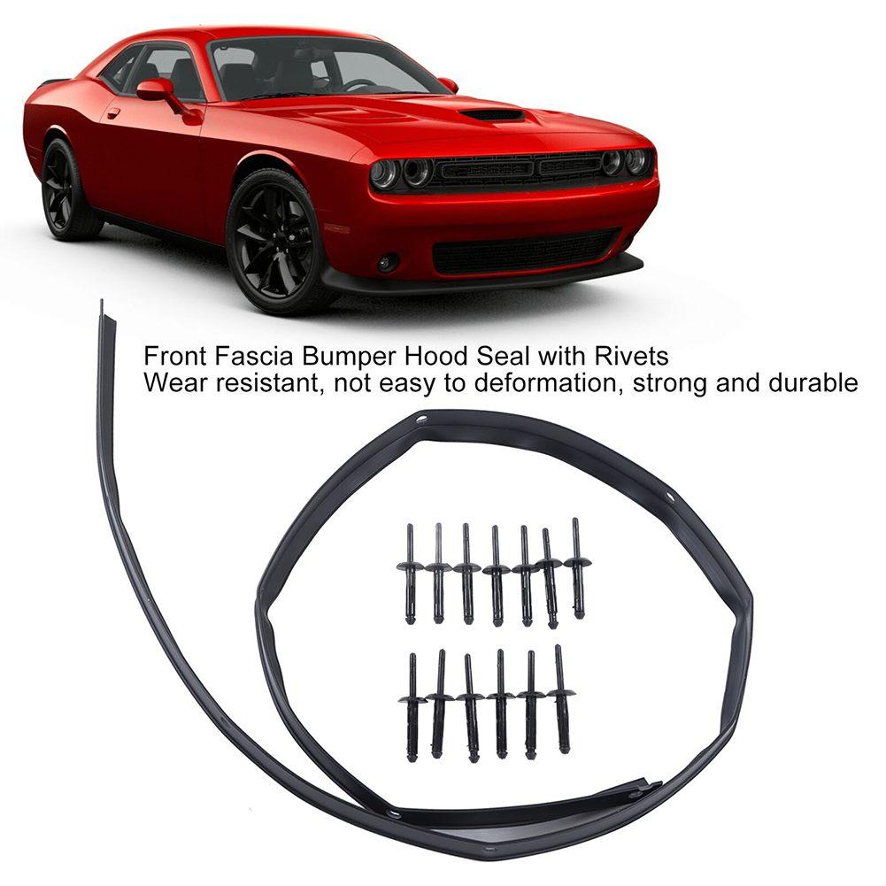 Для Dodge For Challenger 2008-22 Передняя панель бампер капот 1 шт. Резиновый уплотнитель 12 шт. Пластиковые заклепки 68051392AB Детали уплотнителя бампера автомобиля