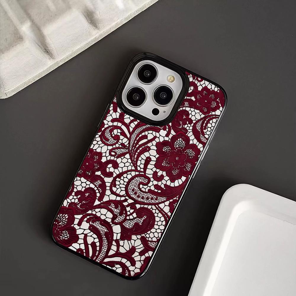 Крутая готическая кружевная модная чехол-бампер для телефона IPhone 17 Air 16 15 14 13 12 11 Pro Max 15 Plus 14 Pro Мягкая защитная Funda